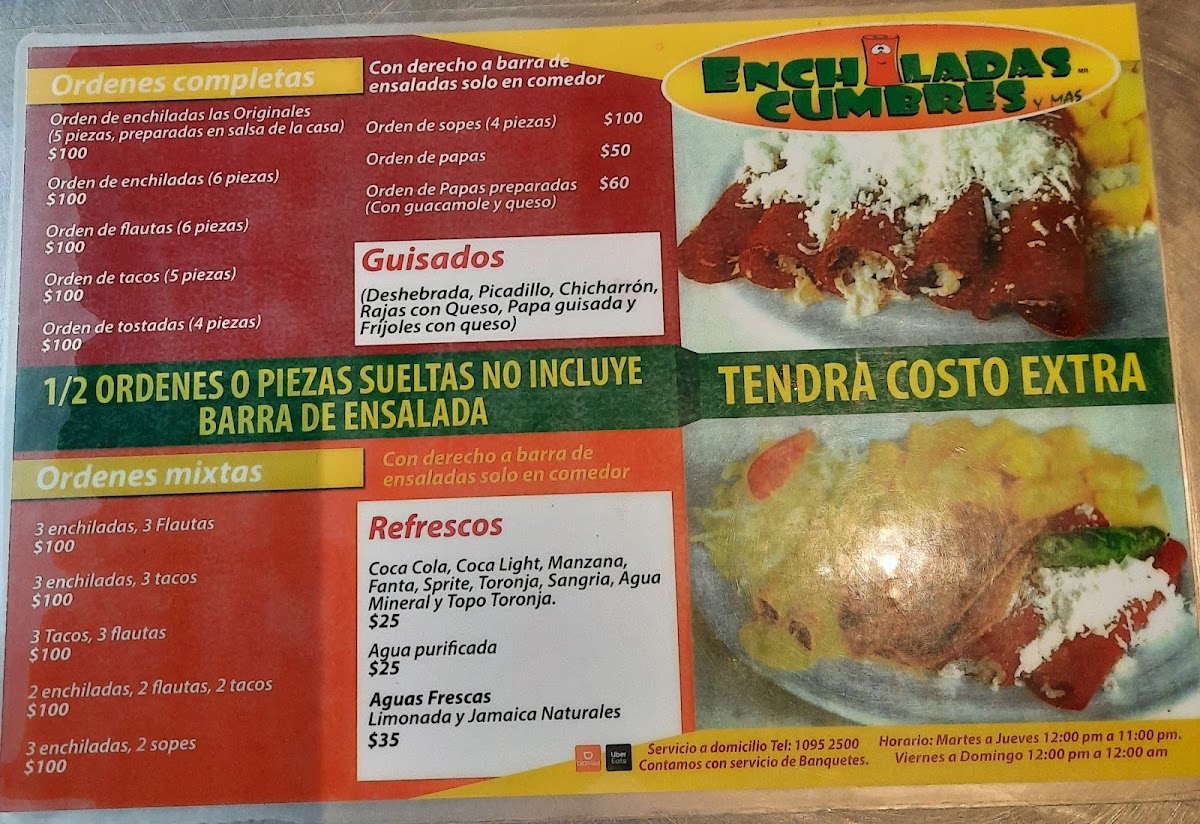 Enchiladas Cumbres Menu - Image 4